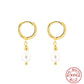 925 Sterling Silver Long Short Pearl Earrings