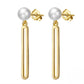 925 Sterling Silver Natural Baroque Pearl Earrings