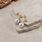 925 Sterling Silver Natural Freshwater Pearl Earrings,2.1cm