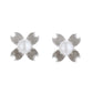 925 Sterling Silver Four-leaf Clover Pearl Petal Earrings