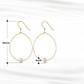 Simple 925 Sterling Silver Natural Baroque Pearl Earrings