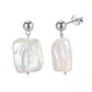 925 Sterling Silver Baroque Pearl Petal Earrings