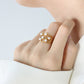 French classical retro imitation pearl ring，7#