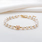 14K Gold Pearl Bracelet,17+5cm