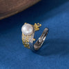 925 Silver Irregular Bump Freshwater Pearl Ring,Adjustable