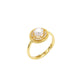 925 Silver Gold-plated Ring, Adjustable