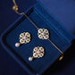 Retro Natural Pearl Enamel Silver Needle Gold-plated Earrings