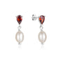 925 Sterling Silver Simple Style Pearl Inlaid Opal Earrings