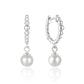 925 Sterling Silver Simple Style Pearl Inlaid Opal Earrings