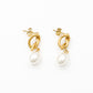 French Light Luxury Titanium Steel Plated 18k Pearl Earrings