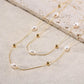 925 Sterling Silver Gold-plated Double Chain Necklace,50+5cm