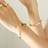 Freshwater Pearl Thick Chain Bracelets,17+5cm