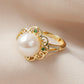 925 Sterling Silver Pearl Ring, Adjustable