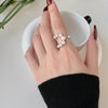 925 Sterling Silver Pearl Ring,Adjustable