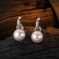 925 Sterling Silver French Geometric Pearl Earrings