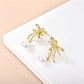 925 Silver Bow Pearl Earrings