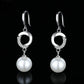 925 Sterling Silver Beaded Pearl Earrings