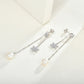 925 Silver Female Six-pointed Star Zircon Earrings