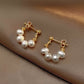 925 Sterling Silver Baroque Freshwater Pearl Hoop Earrings