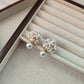 14K Retro Light Luxury Shell Flower Earrings