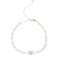 Exquisite White Crystal Natural Freshwater Pearl Necklace,38.4+5cm