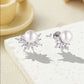 925 Sterling Silver Inlaid Zircon Natural Freshwater Pearl Earrings