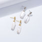 925 Sterling Silver Irregular Freshwater Shaped Beads Long Earrings