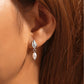 925 Sterling Silver Twist Special-shaped Shell Bead Earrings