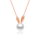 925 Sterling Silver Rabbit Pearl Clavicle Necklace