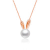 925 Sterling Silver Rabbit Pearl Clavicle Necklace