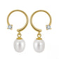 925 Sterling Silver Natural Baroque Pearl Earrings