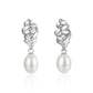 925 Sterling Silver Twist Special-shaped Shell Bead Earrings