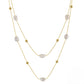 925 Sterling Silver Gold-plated Double Chain Necklace,50+5cm