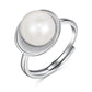 925 Sterling Silver 9mm Freshwater Pearl Ring, Adjustable