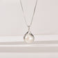 925 Sterling Silver Simple Drop-shaped Pearl Pendant Necklace