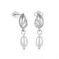 925 Sterling Silver Twist Special-shaped Shell Bead Earrings