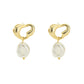 Love Vintage Pearl Asymmetrical Christmas Earrings