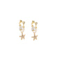 Retro Starfish Freshwater Baroque Pearl Earrings