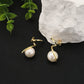 French Simple Natural Freshwater Pearl Earrings