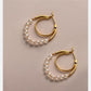 Elegant Summer Pearl Hoop Earrings