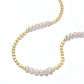 Retro Spring and Summer Sweater Freshwater Pearl Clavicle Necklace,39+5cm