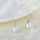 925 Sterling Silver Geometric Freshwater Pearl Earrings