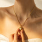 18K Gold Stainless Steel Necklaces,42cm+5cm