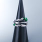 925 Sterling Silver Emerald Pearl Mix and Match Ring, Adjustable