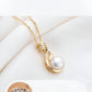 14K Gold-clad Natural Freshwater Pearl Necklaces,42cm+5cm