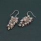 925 Sterling Silver Long Grape-shaped Freshwater Pearl Earrings