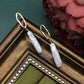 French Retro 925 Silver Needle Shaped Baroque Earrings