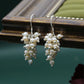 925 Sterling Silver Long Grape-shaped Freshwater Pearl Earrings