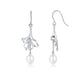 925 Silver Skirt Natural Pearl Earrings