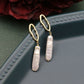 French Retro 925 Silver Needle Shaped Baroque Earrings